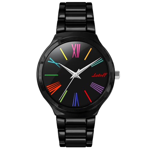 Letoff Women's Watch with Colorful Roman Numerals, - Product Imagery