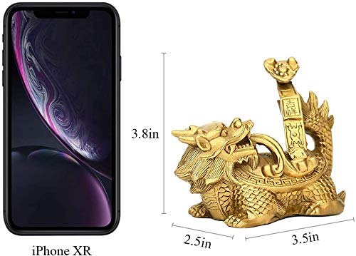 BRASSTAR 3.8"(H) Feng Shui Ruyi Longevity Dragon Turtle/Tortoise - Product Imagery