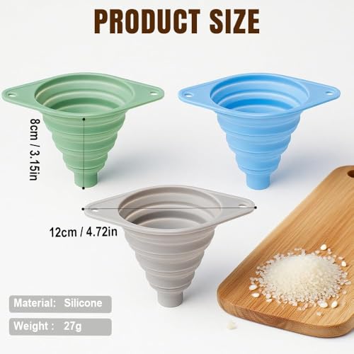 Kitchen Funnel Set, 2026 New Food Grade Silicone Collapsible - Product Imagery