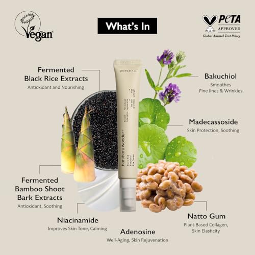 haruharu wonder Black Rice Bakuchiol Eye Cream, 0.67 fl. oz, - Product Imagery