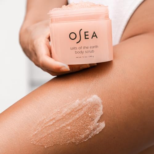 OSEA Salts of the Earth Body Scrub 12 oz - Pink Himalayan Salt - Product Imagery