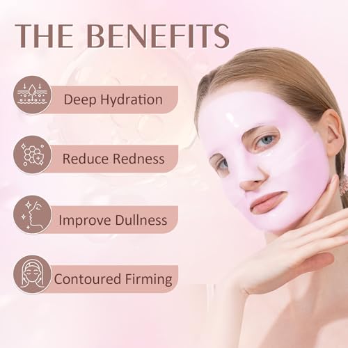 Rose Bio-Collagen Deep Hydrating Face Masks, 2 Pack Sheet Masks - Product Imagery