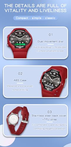 Gosasa Men Women Sports Watch Analog Digital Dual Time 50M - Product Imagery