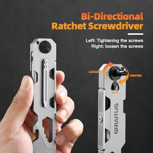 EDC Pry Bar Multitool with Bi-Directional Ratchet Screwdriver, - Product Imagery