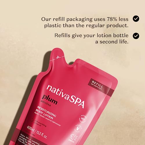 Nativa SPA Plum Refill Pouch Hydrating Body Lotion, 13.5 oz - Product Imagery