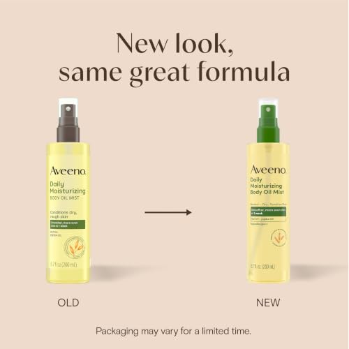 Aveeno Daily Moisturizing Body Oil Mist with Oat Oil and Jojoba - Product Imagery