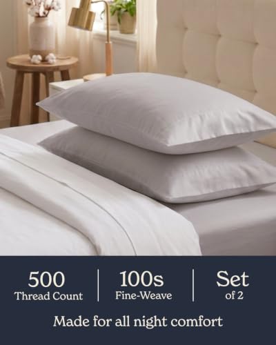 Beckham Hotel Collection Pillowcases King Size Set of 2, Cool - Product Imagery