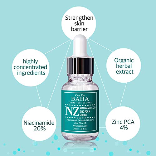 Cos De BAHA Niacinamide 20% + Zinc PCA 4% Serum 1 Fl Oz - Pore - Product Imagery