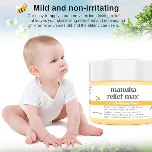 Organic Manuka Honey Lotion Cream with Colloidal Oatmeal - - Product Imagery