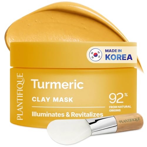 PLANTIFIQUE Korean Turmeric Clay Mask for Dark Spots - Calms, - Product Imagery