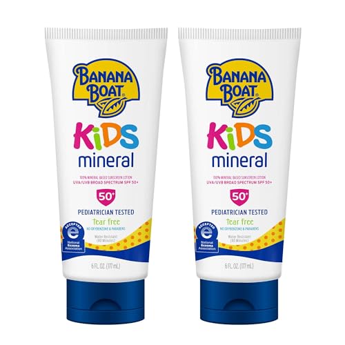 Banana Boat Mineral Kids Sunscreen Lotion SPF 50 6 Fl Oz - Banana Boat Official Imagery - 1