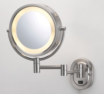 8 Brushed Nickel Finish Dual Sided Surround Light Wall Mount - SeeAll Official Imagery - 1