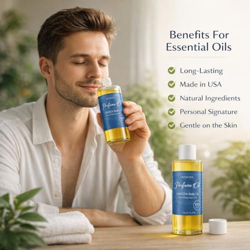 1 Fl Oz (Pack Of 1) Perfume OXYGEN Body Oil For Men - Product Imagery