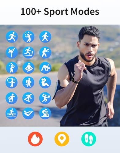 RUIMEN Smart Watches for Men Women (Answer/Make Call, 2 Bands), - Product Imagery