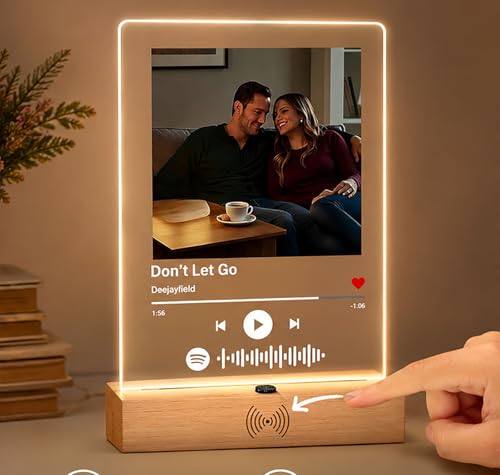 Custom Song Plaque with Built-in Music Player & Motion Sensor - Product Imagery