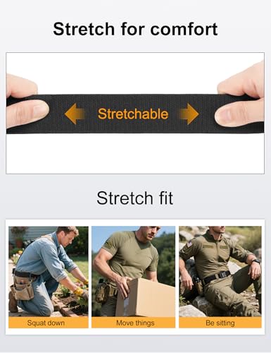 JUKMO Quick Release Tactical Belt, Military Work 1.5" Nylon Web - Product Imagery