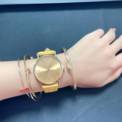 10 Pack Women Men Unisex Platinum Watches Roman Leather Band - Product Imagery