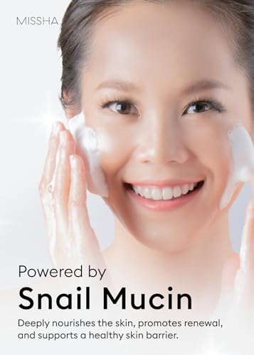 MISSHA Cell Renew Snail Foaming Cleanser Korean Face Wash 3.38 oz - Product Imagery