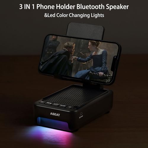 Gifts for Men Him, Cell Phone Stand with Bluetooth Speaker&Led - Product Imagery