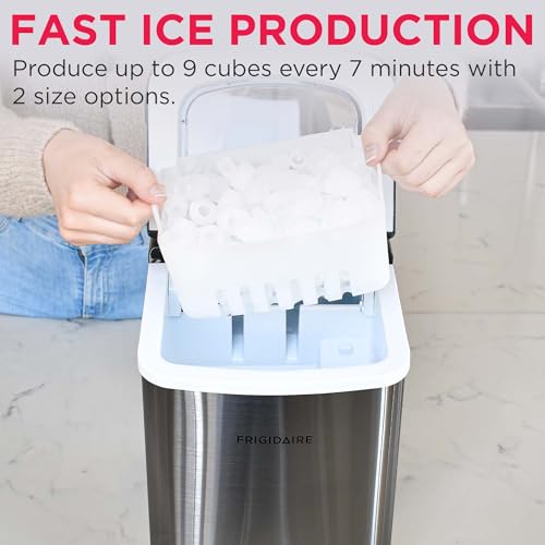 Frigidaire Compact Countertop Ice Maker, Makes 26 Lbs. of Bullet - Product Imagery
