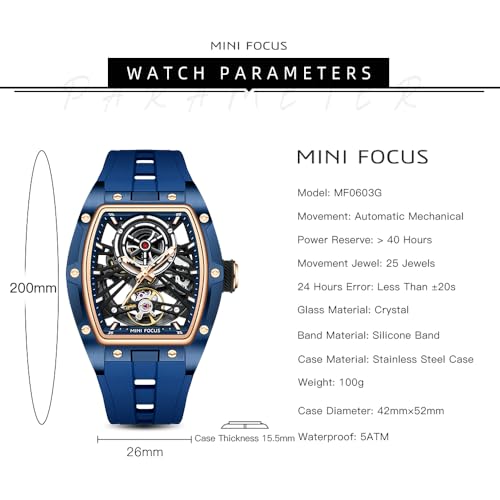 MF MINI FOCUS Unique Men Watches,Automatic Mechanical - Product Imagery