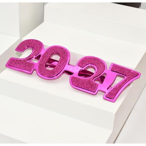 SWYOUN 4PCS 2027 Plastic Glasses Happy New Year's Eve Glasses - Product Imagery