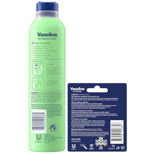 Vaseline Aloe Soothe Spray 2-Pack, Soothes Dry, Irritated Skin, - Product Imagery