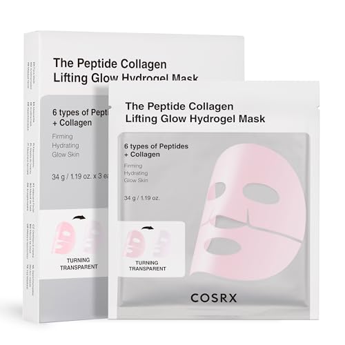 COSRX Pink Peptides Collagen Lifting Glow Hydrogel Face Masks 3 - Product Imagery