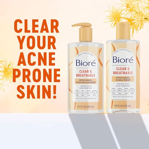 Biore Clear & Breathable Cooling Cleanser with Witch Hazel, 6.77 - Product Imagery