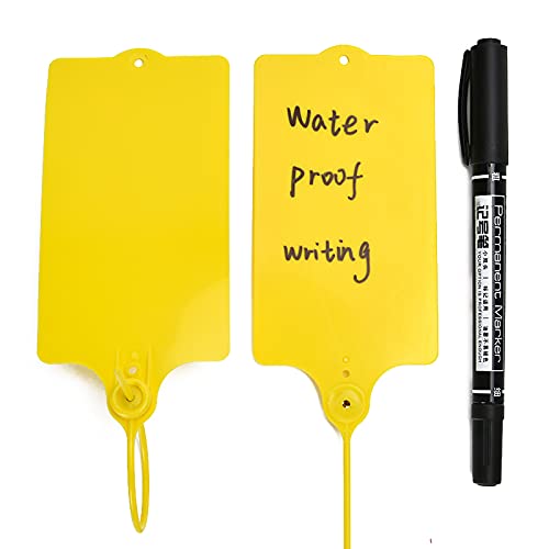 LeadSeals 100 Plastic Shipping Tags - Waterproof, Writable, Hangi - LeadSeals Official Product View 1