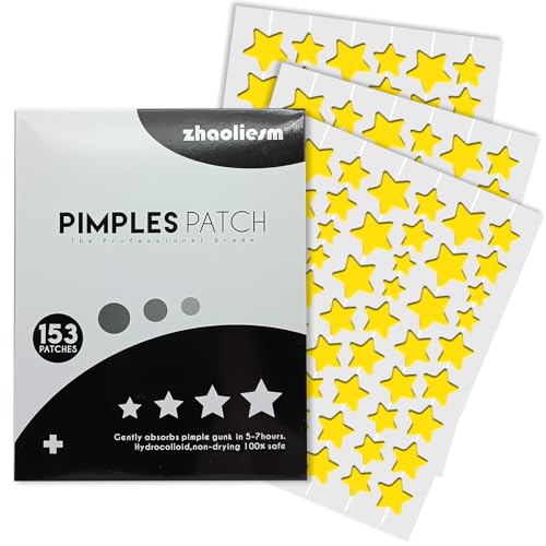 Yellow Star Pimple Patches for Face, 153 Count Hydrocolloid Star Acne Patches Invisible, Cute Zit Covers for Face, Spot Stickers with Tea Tree, Salicylic Acid and Cica Oil - SVIPTP Official Product View 1