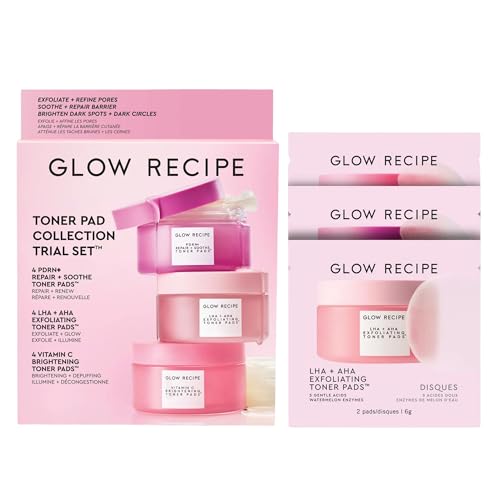 Glow Recipe Toner Pads Kit Trial Set, 12-Piece Korean Toner Pad - Product Imagery
