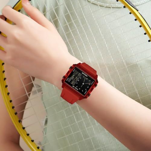 FANMIS Digital Sports Watch for Men Women Transparent 50M LED - Product Imagery