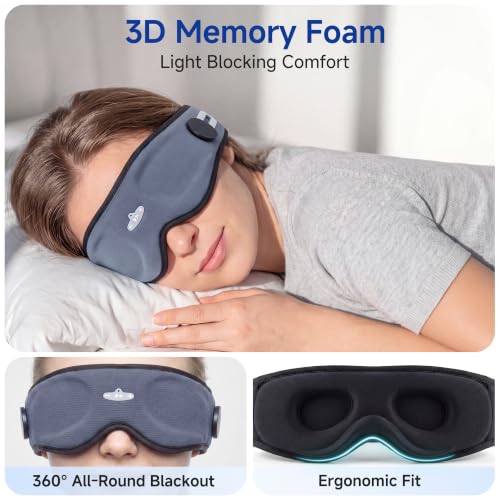 Sleep Headphones Bluetooth Sleep Mask with Adjustable Speakers - Product Imagery