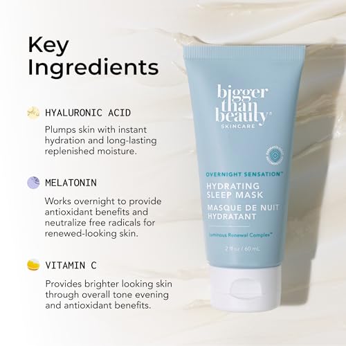Bigger Than Beauty Overnight Sensation Hydrating Sleep Mask, - Product Imagery
