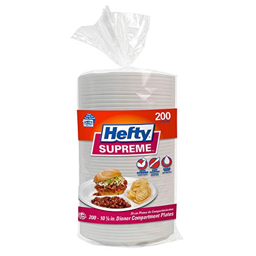 Hefty Supreme 3-Section Foam Plate (200 ct.) - Product Imagery