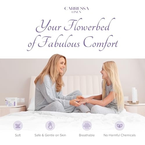 Carressa Linen 600 Series Hydrangeas Collection 6 Piece Bedding - Product Imagery