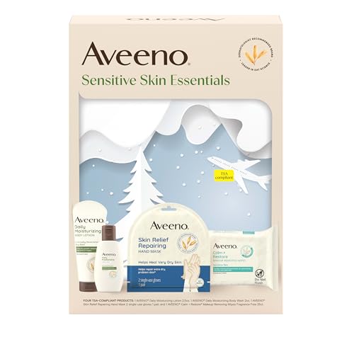 Aveeno Sensitive Skin Essentials Gift Set, 4 Items - Product Imagery