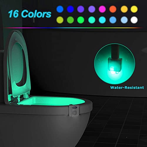 ZEZHOU Toilet Light 2 Pack - 16 Color LED Toilet Bowl Light - Product Imagery