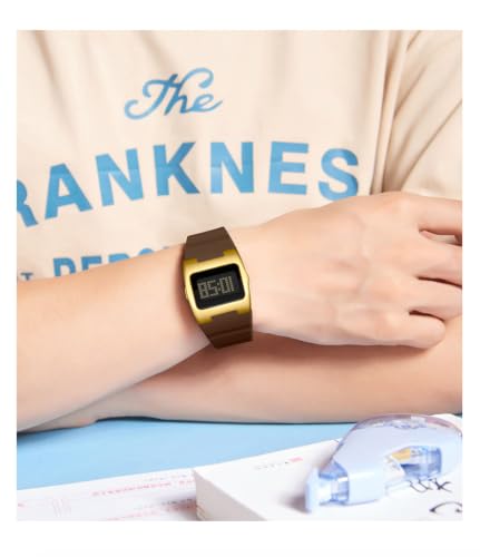 FANMIS Digital Watch for Men Women, Retro Y2K Square LED Watch, - Product Imagery
