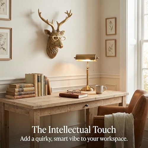 Coolstuff 5pcs Gold Animal Heads for Wall, Faux Deer & Bear - Product Imagery