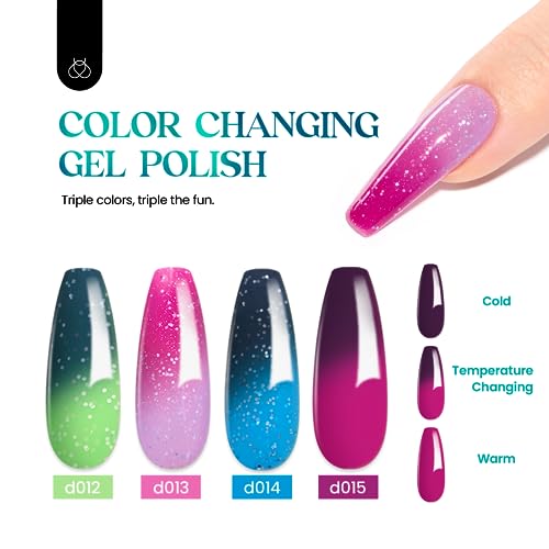 Beetles Cat Eye Gel Polish Set, 24Pcs 20 Colors Glitter Changing - Product Imagery