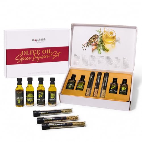Olive Oil Spice Infusion Gift Set Cold Pressed Spanish - Thoughtfully Official Imagery - 1