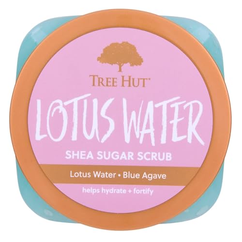 Tree Hut Shea Sugar Scrub, Lotus Water, 18 oz - Product Imagery