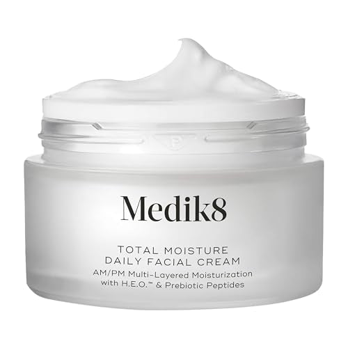 Medik8 Total Moisture Daily Facial Cream - Hydrating Peptide Face Moisturizer with Hyaluronic Acid - Face Cream Supports