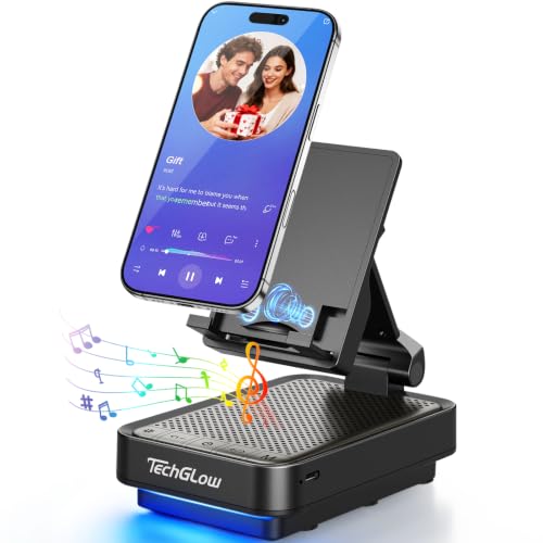 Gifts for Men Women-TechGlow Wireless Induction Speaker with - Product Imagery