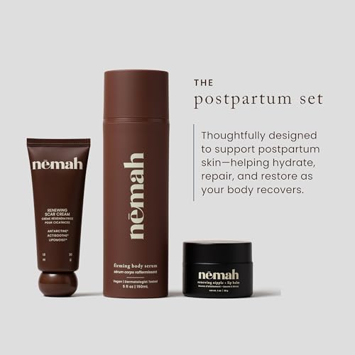 Postpartum Set, Scar Cream, Nipple Balm, Body Serum, 3 Step - Product Imagery