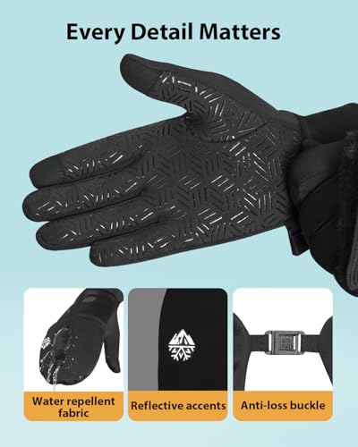 RIGWARL Winter Running Gloves Men Women Cold Weather, - Product Imagery