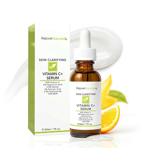 RejuveNaturals Vitamin C Serum Plus 5% Hyaluronic Acid, 2.5% Retinol, 2% - RejuveNaturals Official Product View 1