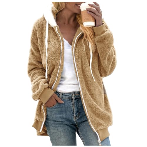 SHAOBGE Oversized Fuzzy Fleece Jackets For Women Fashion 2024 - Product Imagery